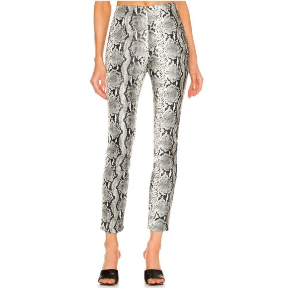 Superdown Donna White Snake Faux Leather Pant Size Small - Picture 1 of 14
